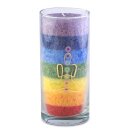 CHAKRA candle MULTICOLOR, "Meditation" ca. 14 cm