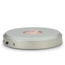 LED-BASE round, 11.5 cm, 15 LEDs, silver without batteries