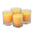 Palmwax Candle, Feng Shui NUANCE Orange, 4 pieces per...