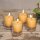 Palmwax Candle, Feng Shui NUANCE Orange, 4 pieces per set, Ø ca. 5.4 cm, Height ca. 6.5 cm