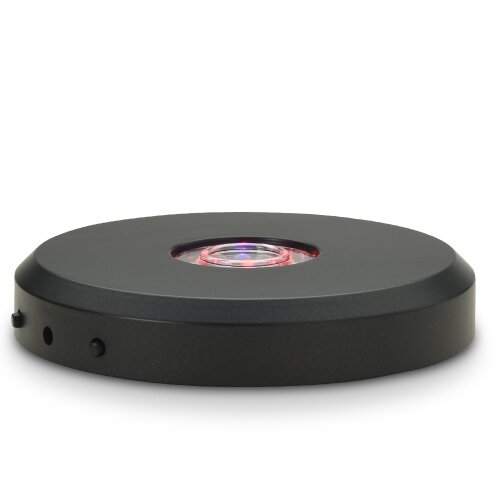 LED-BASE round, 11.5 cm, 15 LEDs, black without batteries