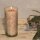 Palmwax Candle Jar, UNIQUE Grey Beige, Ø ca. 6 cm, Height ca. 14 cm