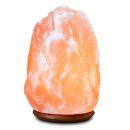Illuminated Salt Crystal ROCK, ca. 50-80 kg, with wooden...