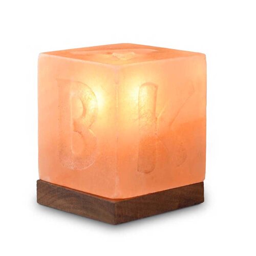 Illuminated Salt Crystal CUBE ABC