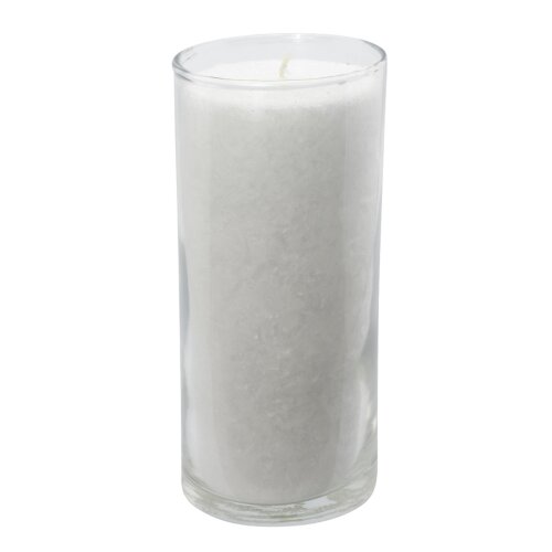 Palmwax Candle Jar, UNIQUE White, Ø ca. 6 cm, Height ca. 14 cm