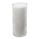 Palmwax Candle Jar, UNIQUE White, Ø ca. 6 cm, Height ca. 14 cm
