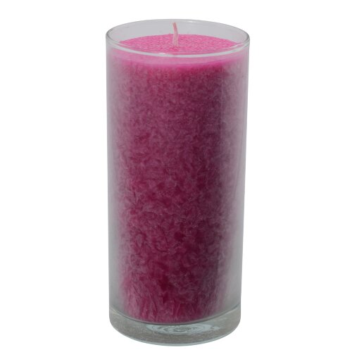 Palmwax Candle Jar, UNIQUE Pink, Ø ca. 6 cm, Height ca. 14 cm