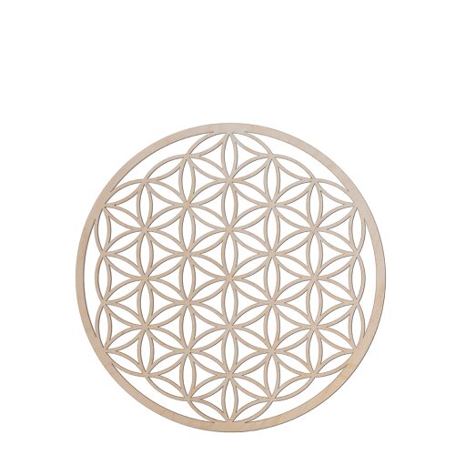 Wooden wall decoration, Flower of Life, ca. Ø 30 cm