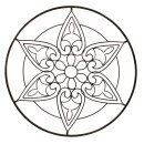 Metal wall decoration, Mandala, Antique Gold, ca....