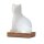 USB CAT, White Line, with wooden base, H ca. 13 cm