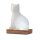 USB KATZE, White Line, mit Holzsockel, H ca. 13 cm