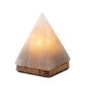 Illuminated Salt Crystal PYRAMID, Grey Line