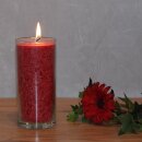 Palmwax Candle Jar, UNIQUE Red, Ø ca. 6 cm, Height...