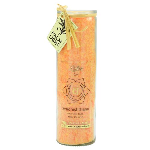 CHAKRA candle, ca. 20 cm, ORANGE