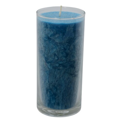 Palmwax Candle Jar, UNIQUE Turquoise, Ø ca. 6 cm, Height ca. 14 cm