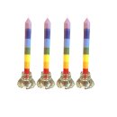 Chakra Stabkerzen 4er-set Kokosnuss, multicolor, ca. 23 cm