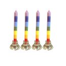 Chakra stick candles set of 4 coconut, multicoloured,...