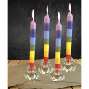 Chakra stick candles set of 4 coconut, multicoloured,...