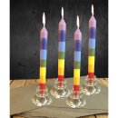 Chakra Stabkerzen 4er-set Kokosnuss, multicolor, ca. 23 cm