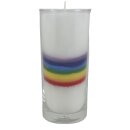 UNIQUE Kerze weiß Chakra Bogen (multicolor), ⌀ ca....