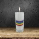 UNIQUE Kerze weiß Chakra Bogen (multicolor), ⌀ ca....