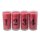 Palmwax Candles, ADVENT-SET 1-4 Red, with label, Ø ca. 6 cm, Height ca. 14 cm
