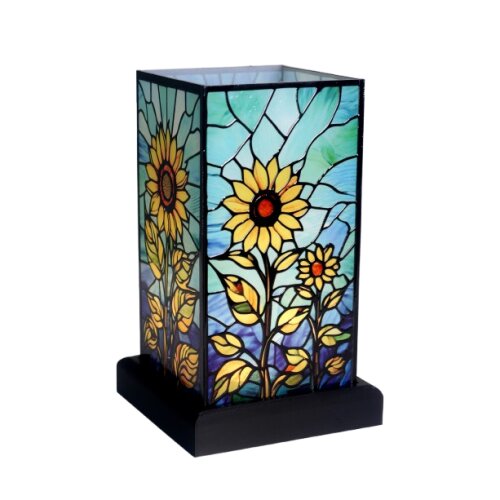 Art Light  Sonnenblume mit schwarzem Sockel 10x10x16,5 cm