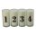 Palmwax Candles, ADVENT-SET 1-4 White, with label, Ø ca. 6 cm, Height ca. 14 cm