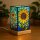 Art Light Sonnenblume mit Holzsockel 10x10x16,5 cm
