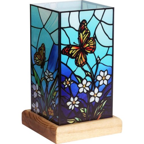 Art Light Schmetterling mit Holzsockel 10x10x16,5 cm