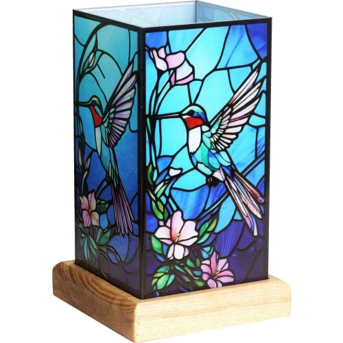 Art Light Kolibri mit Holzsockel 10x10x16,5 cm
