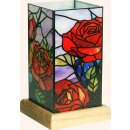 Art Light Rose mit Holzsockel 10x10x16,5 cm