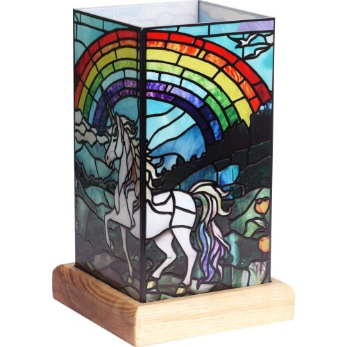 Art Light Einhorn mit Holzsockel 10x10x16,5 cm