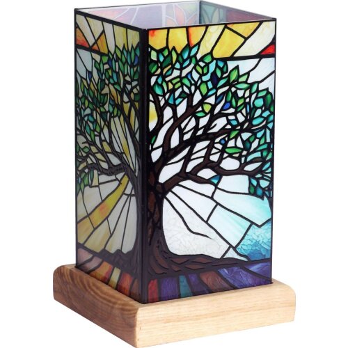 Art Light Baum des Lebens mit Holzsockel 10x10x16,5 cm