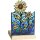 Art Light Teelichthalter Sonnenblume mit Holzsockel 10,3x10,3x15,6 cm