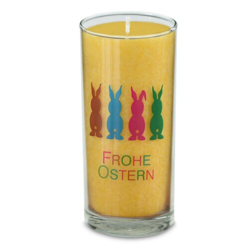 PALM LIGHT Candle, ca. 14 cm, EASTER BUNNY, YELLOW