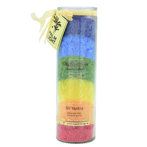 CHAKRA candle, ca. 20 cm, MULTICOLOR