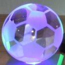 LED Accessories, Crystal Glass Ball FOOTBALL, Ø ca. 6.5 cm